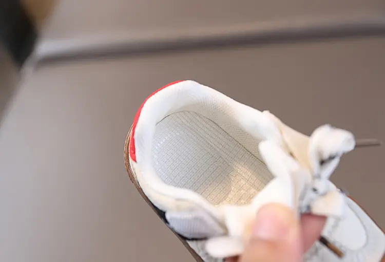 Korean Style Toddler Shoes White Red Sole — feature 8