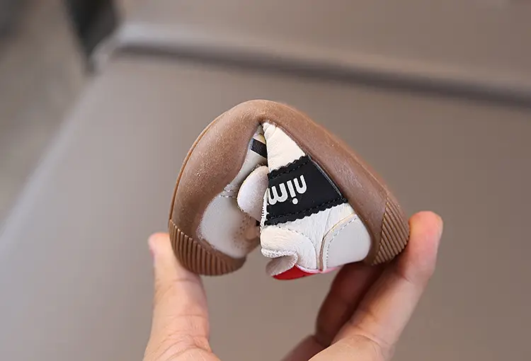 Korean Style Toddler Shoes White Red Sole — feature 9