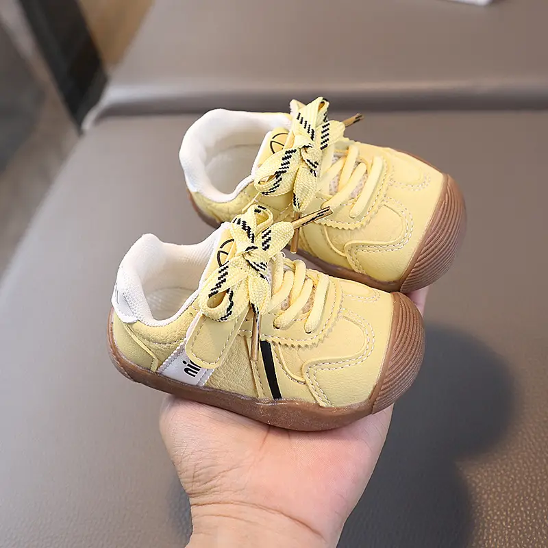 Korean Style Toddler Shoes White Red Sole