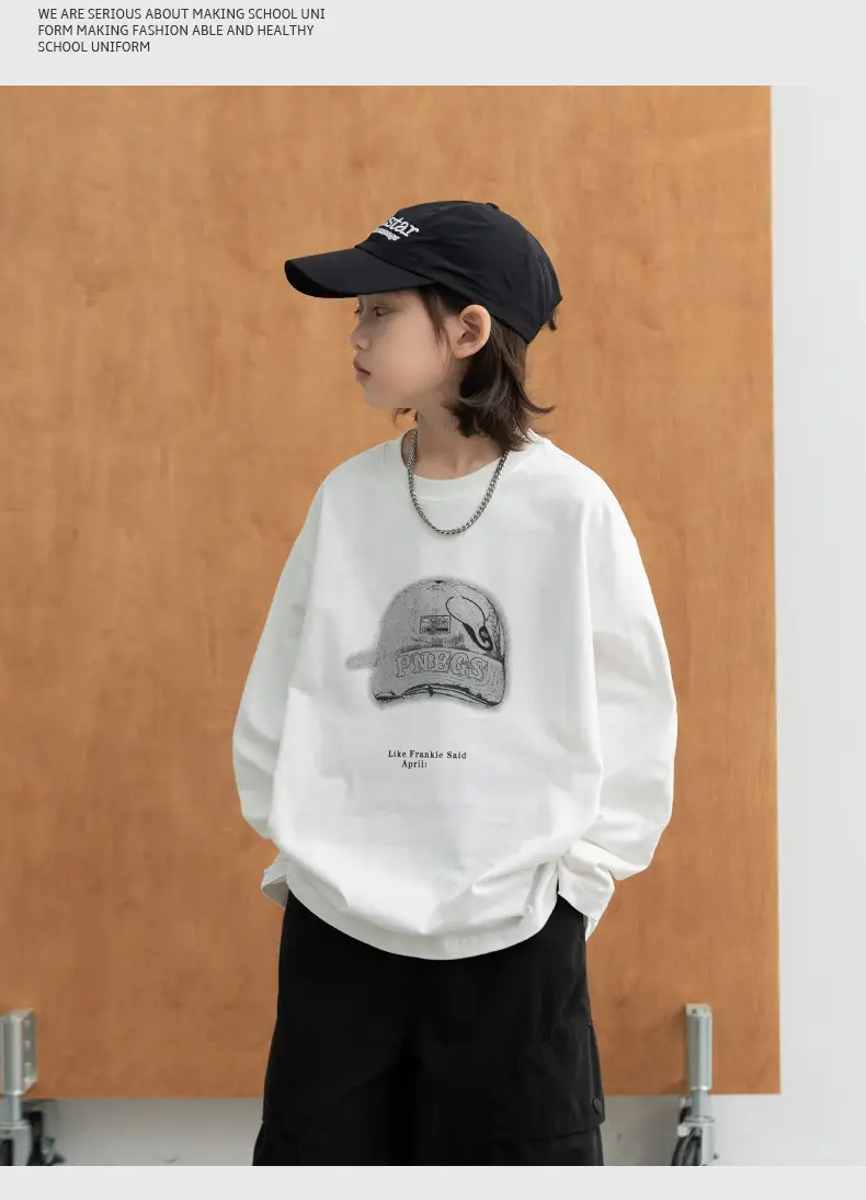 Long Sleeve T-Shirt for Boys Cartoon Print White — feature 12