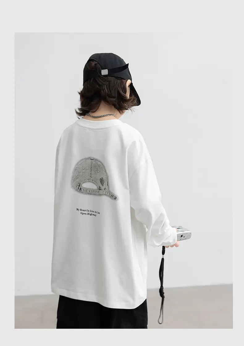 Long Sleeve T-Shirt for Boys Cartoon Print White — feature 15