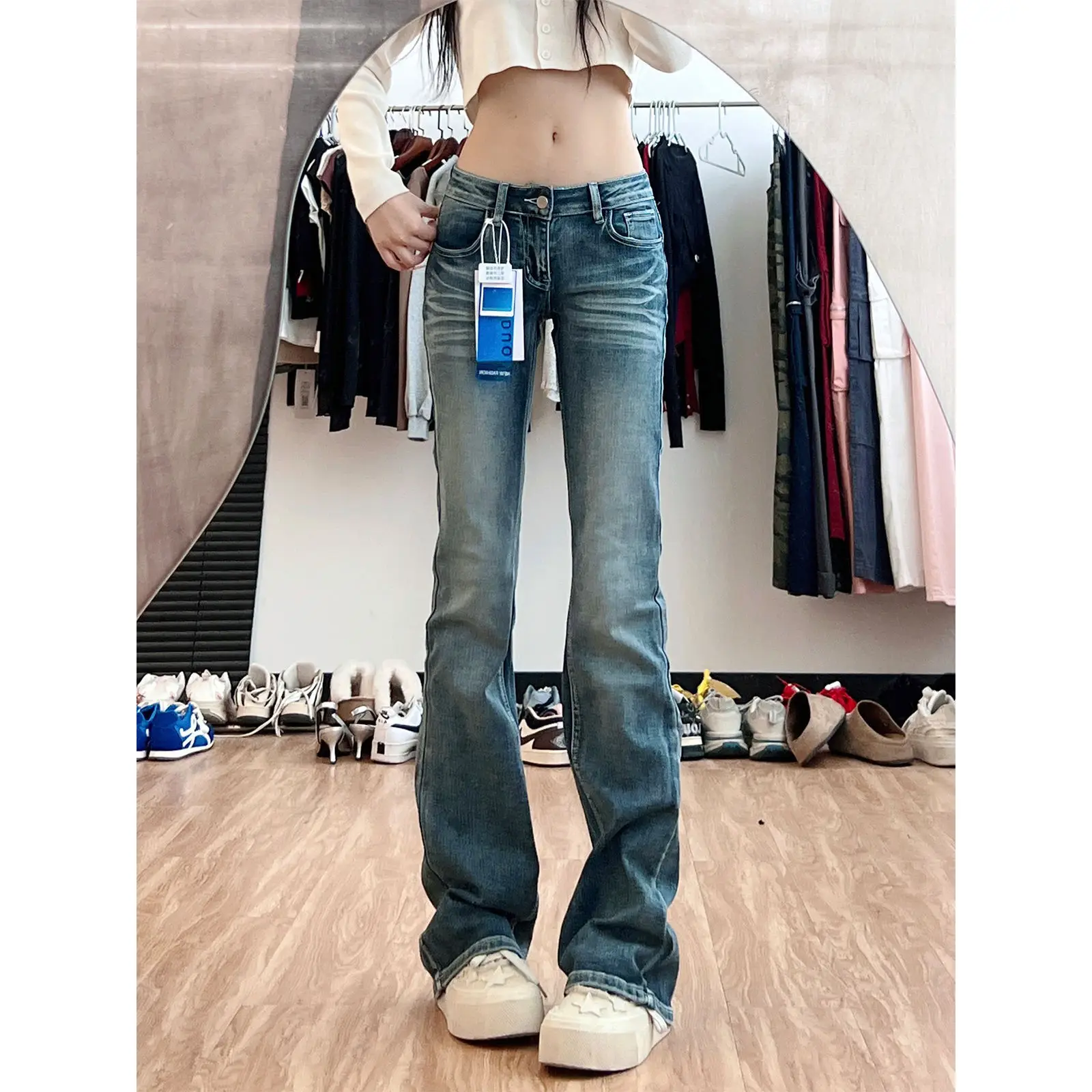 Women Dark Blue Stretch Slim Jeans 175 Tall Sexy