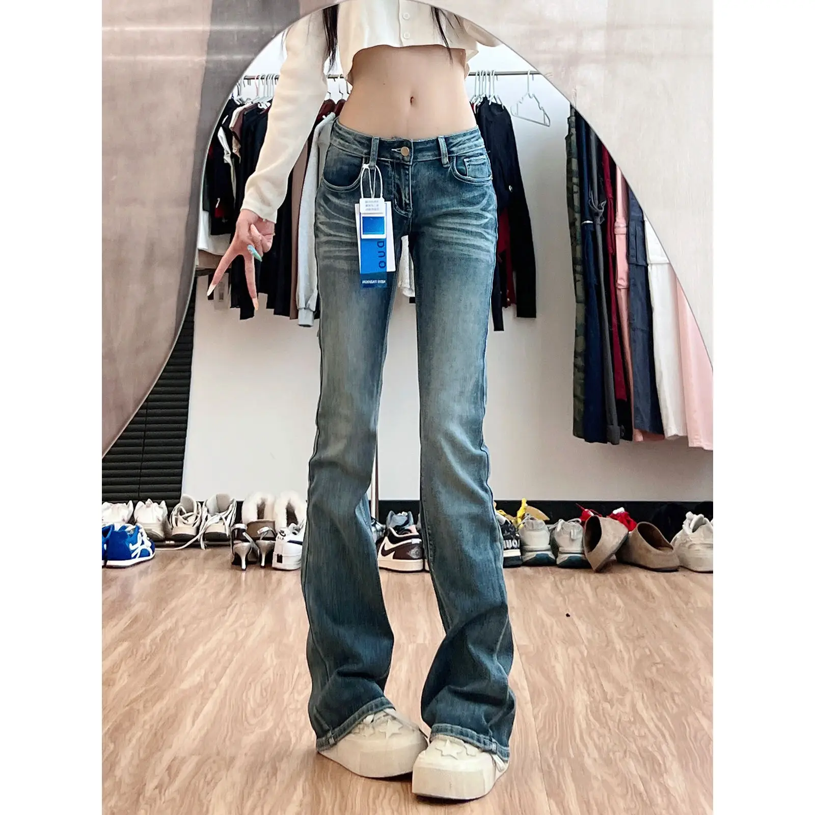 Women Dark Blue Stretch Slim Jeans 175 Tall Sexy
