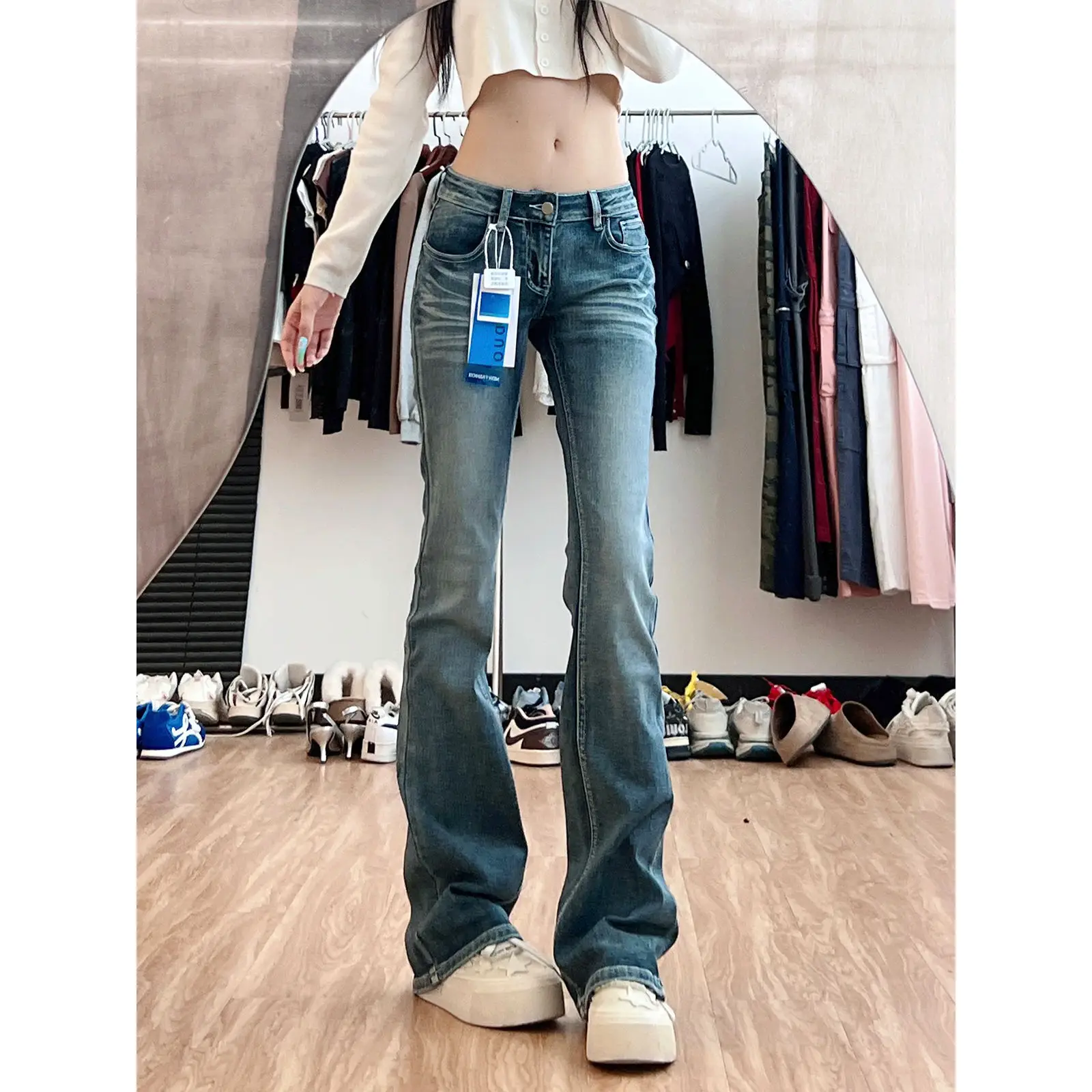 Women Dark Blue Stretch Slim Jeans 175 Tall Sexy