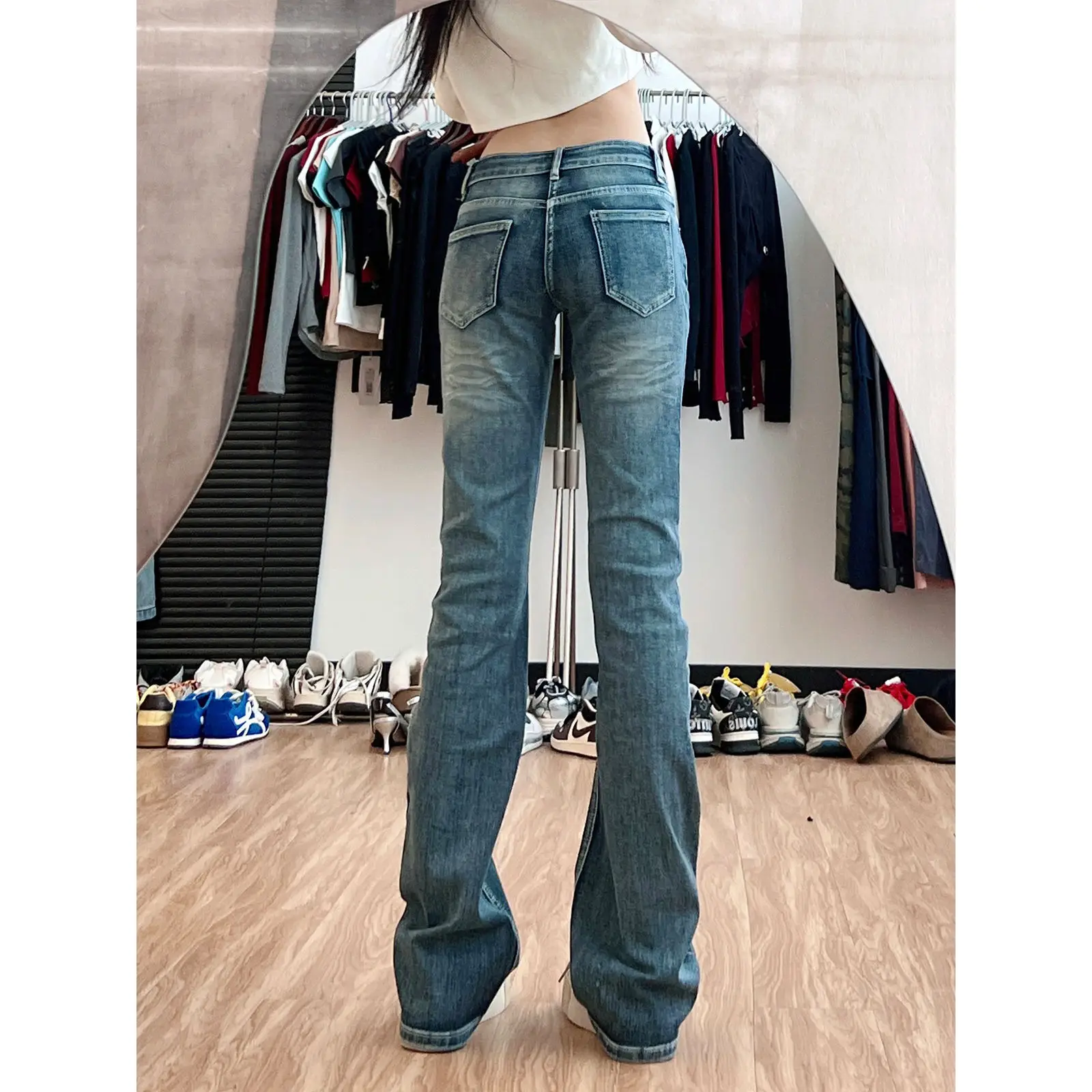 Women Dark Blue Stretch Slim Jeans 175 Tall Sexy