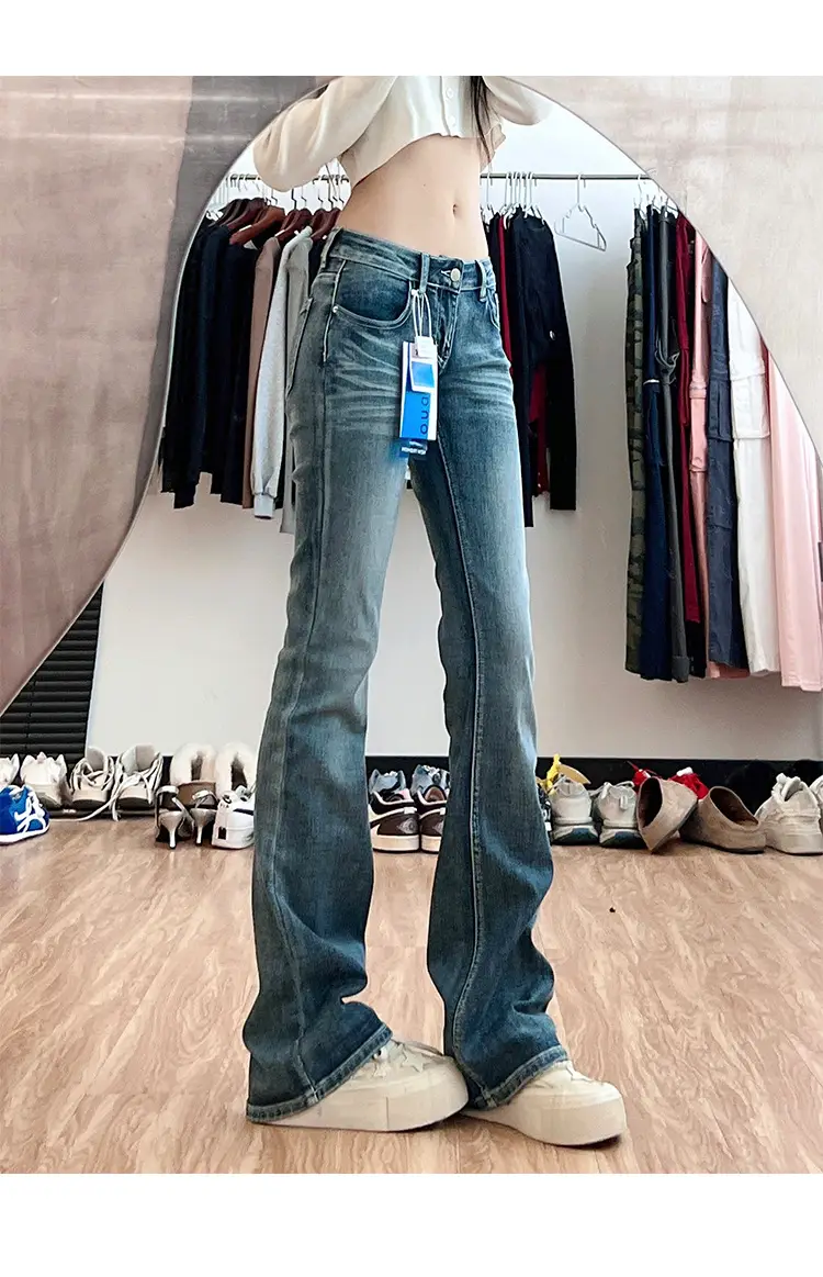 Women Dark Blue Stretch Slim Jeans 175 Tall Sexy — feature 10