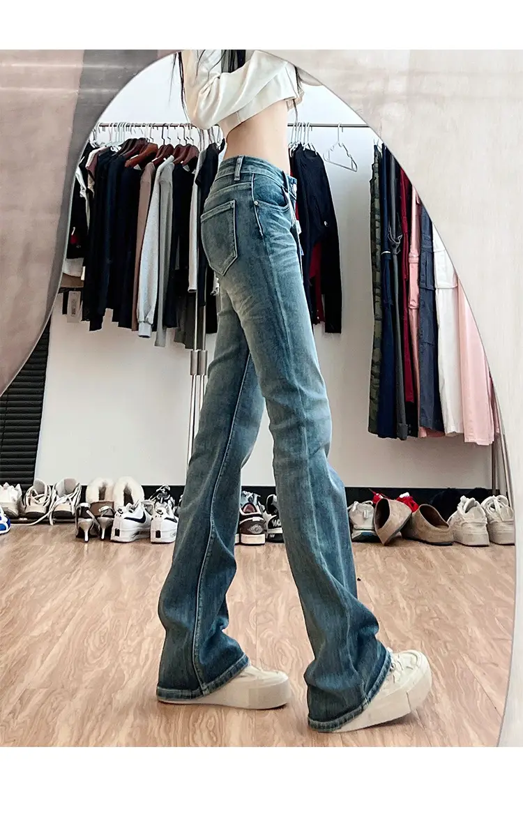 Women Dark Blue Stretch Slim Jeans 175 Tall Sexy — feature 11