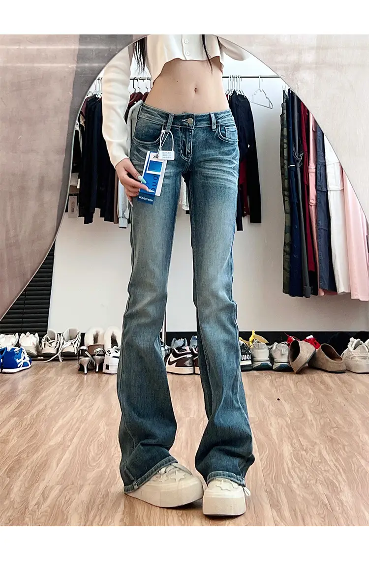 Women Dark Blue Stretch Slim Jeans 175 Tall Sexy — feature 12