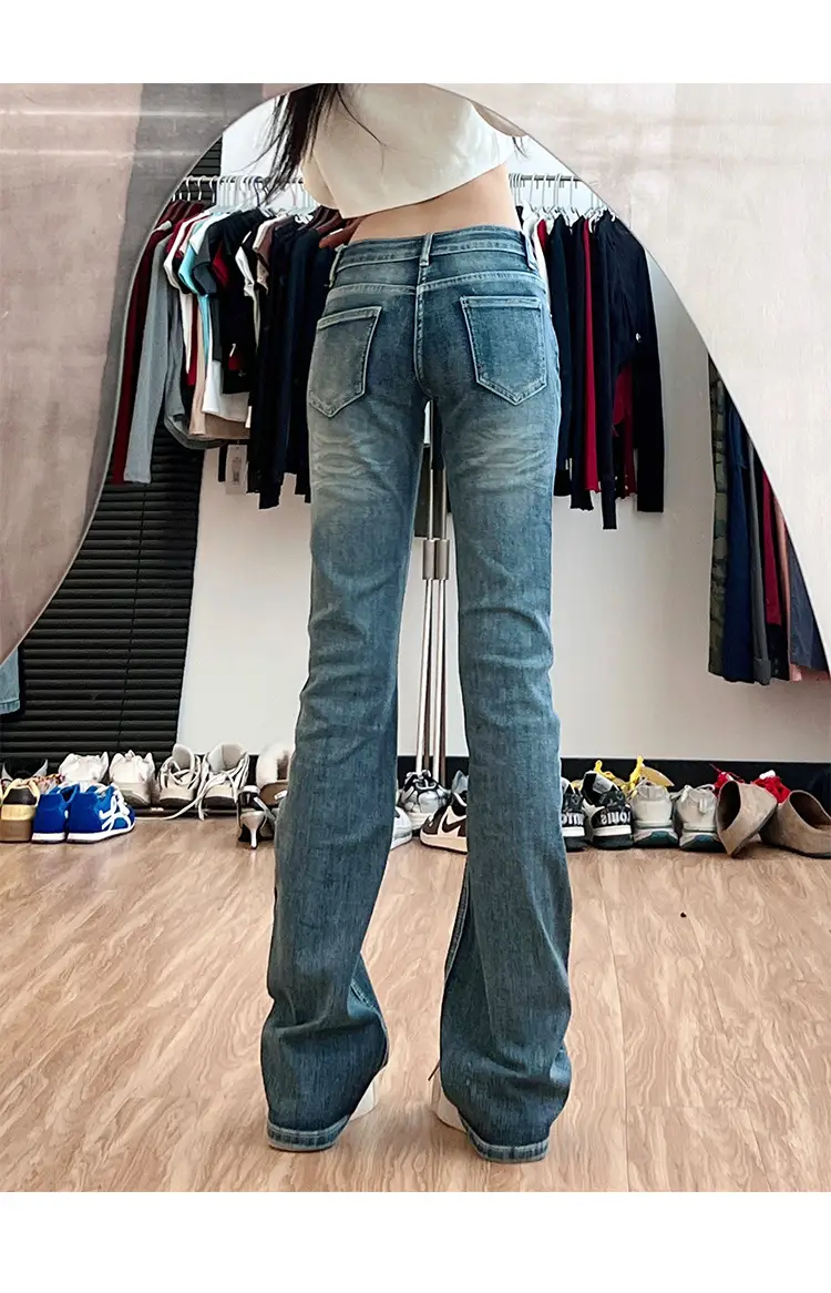 Women Dark Blue Stretch Slim Jeans 175 Tall Sexy — feature 13
