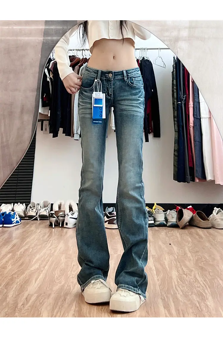 Women Dark Blue Stretch Slim Jeans 175 Tall Sexy — feature 5