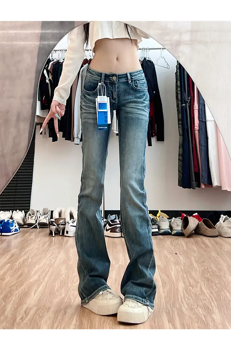 Women Dark Blue Stretch Slim Jeans 175 Tall Sexy — feature 6