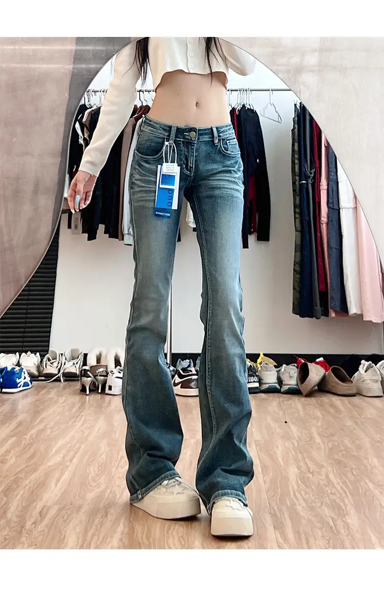 Women Dark Blue Stretch Slim Jeans 175 Tall Sexy — feature 7