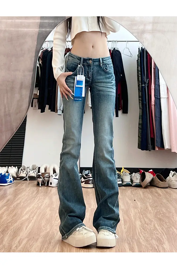 Women Dark Blue Stretch Slim Jeans 175 Tall Sexy — feature 9