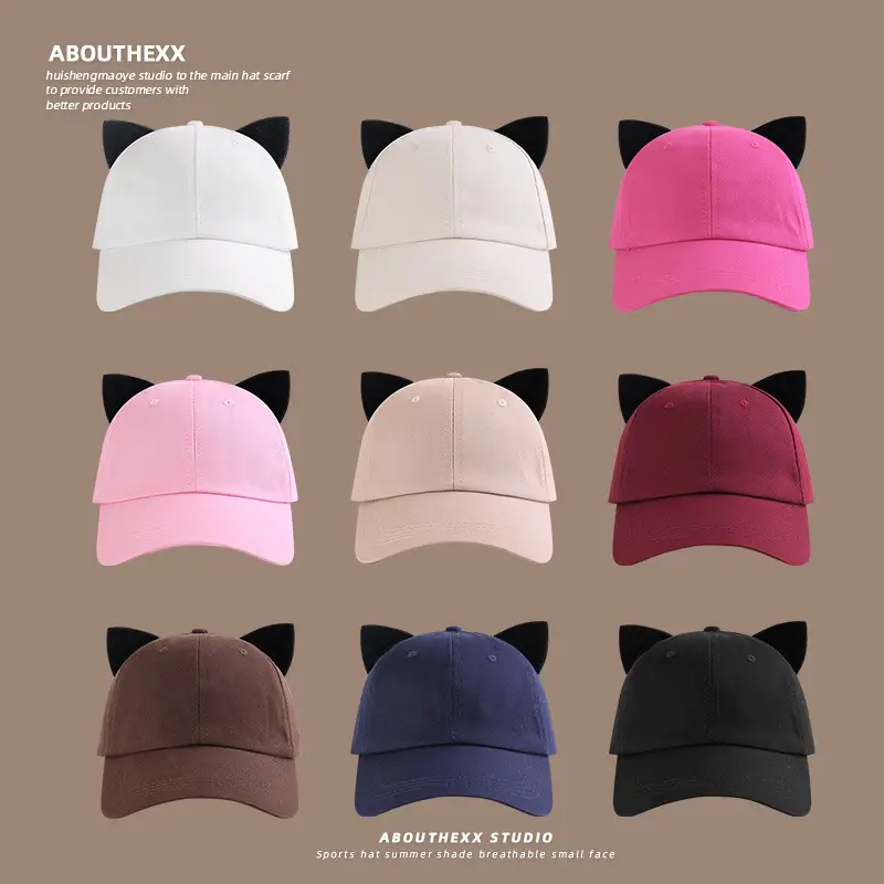Pink Cat Ears Baseball Cap for Women - Image 10