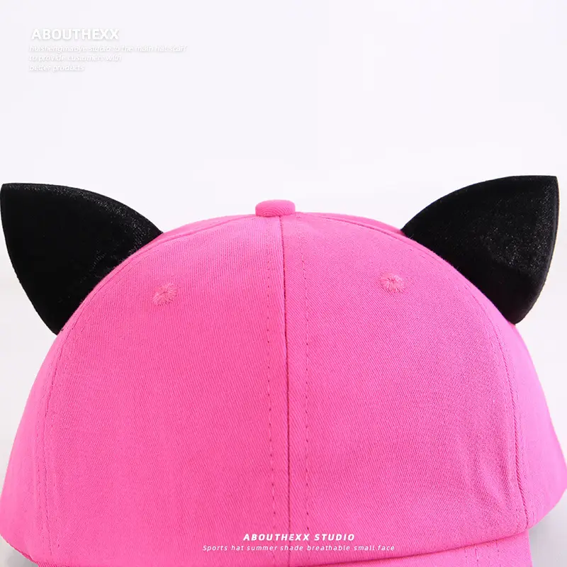 Pink Cat Ears Baseball Cap for Women - Image 11