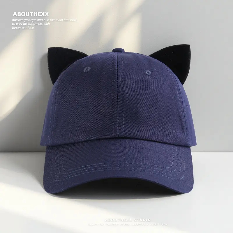 Pink Cat Ears Baseball Cap for Women - Image 3