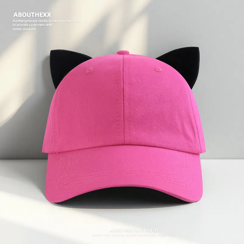 Pink Cat Ears Baseball Cap for Women - Image 5