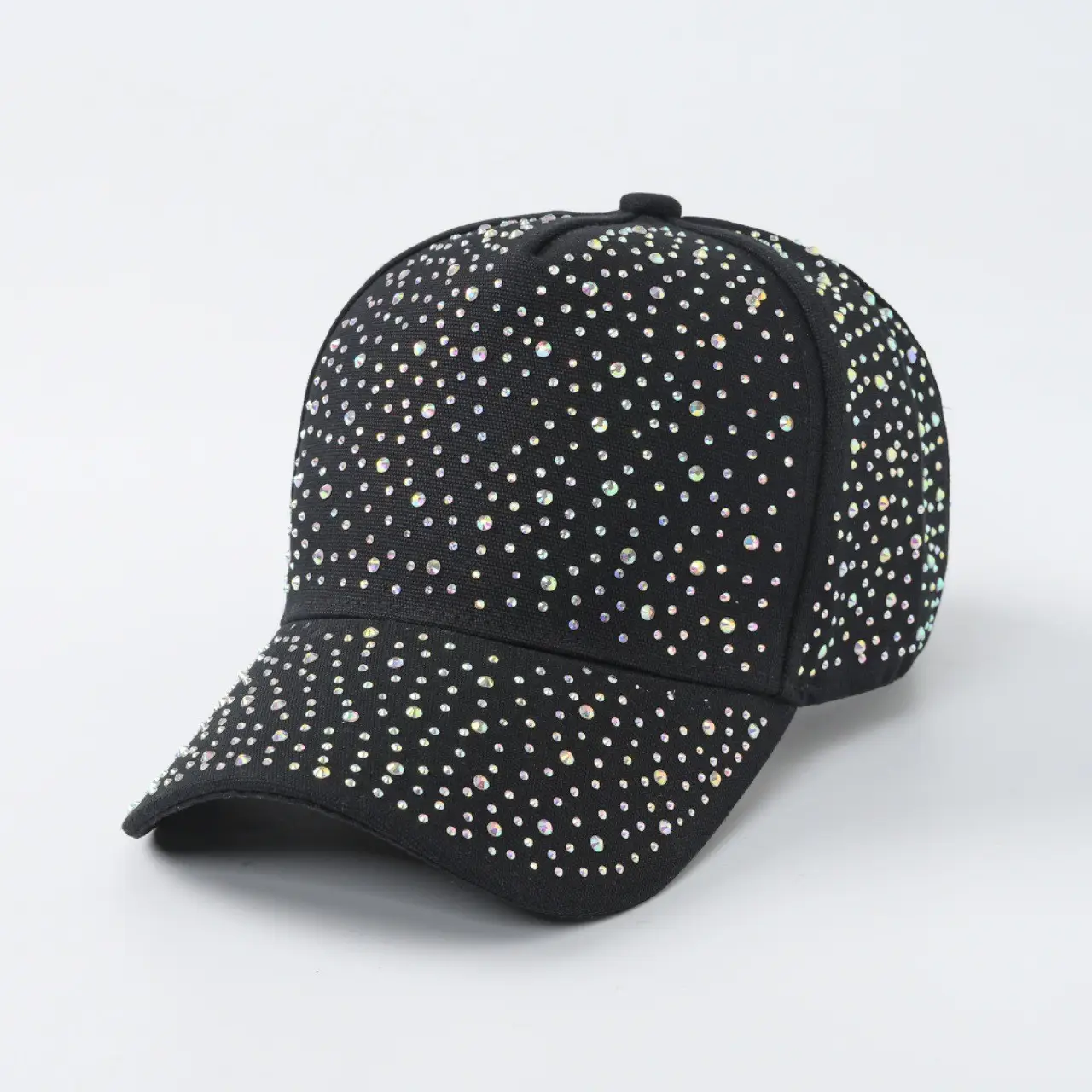 Pink Rhinestone Baseball Cap with Large Brim - Image 10