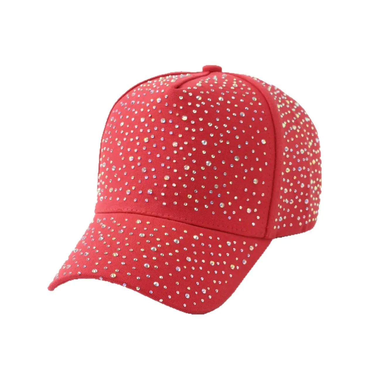 Pink Rhinestone Baseball Cap with Large Brim - Image 12