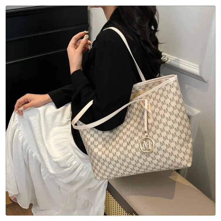 Women Letter Shoulder Bag Pink Gingham Large Capacity — feature 17