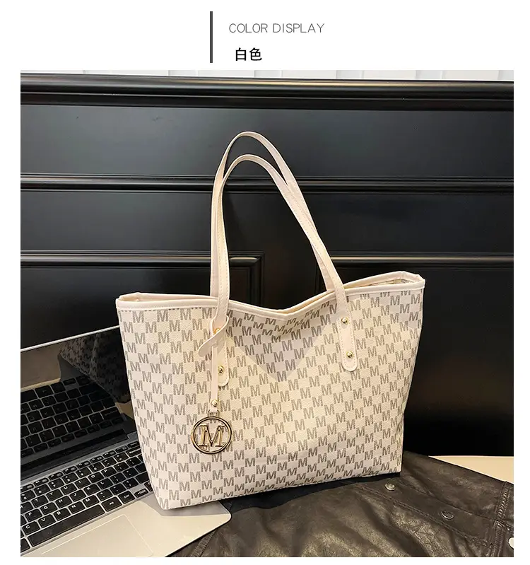Women Letter Shoulder Bag Pink Gingham Large Capacity — feature 24