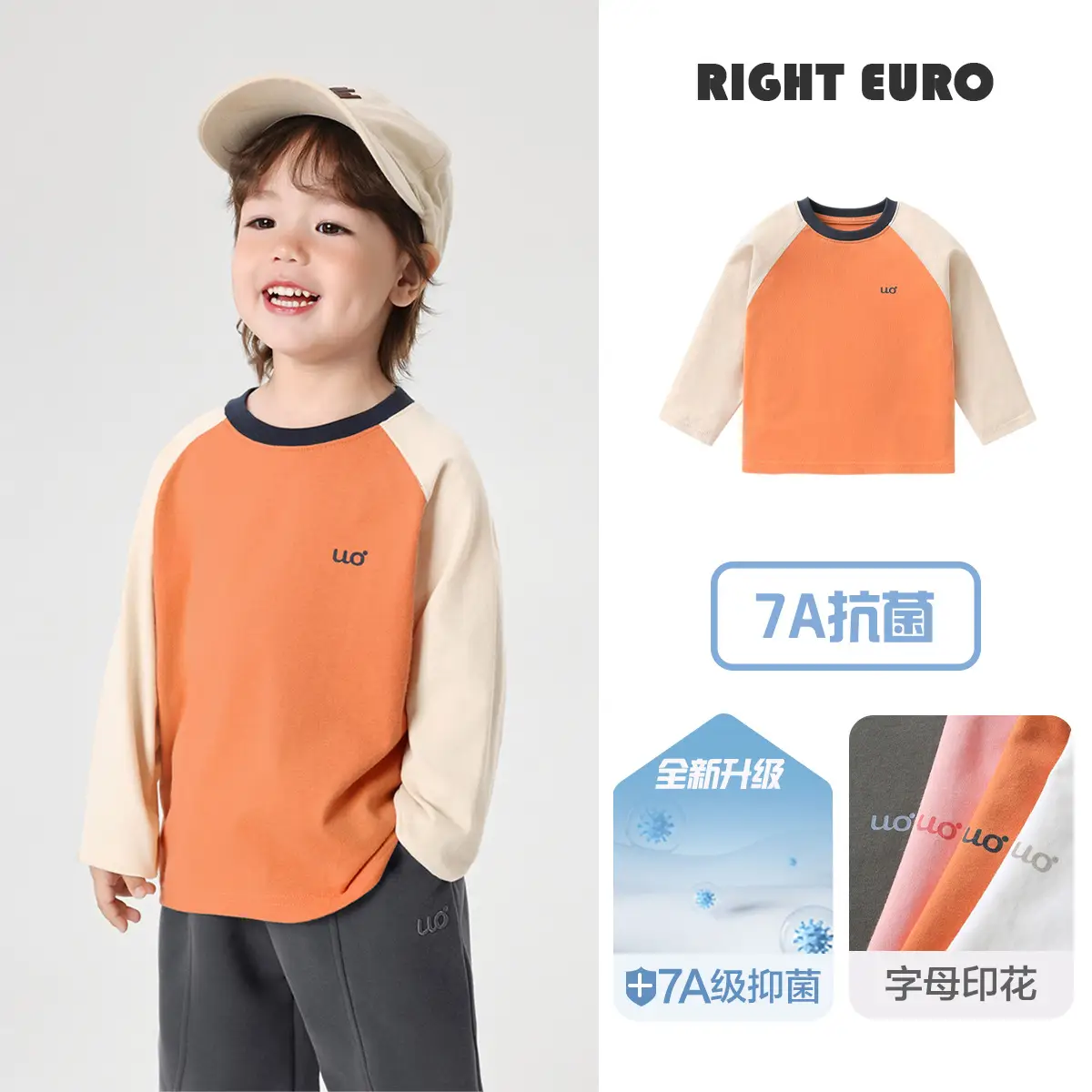 Girls Pink Cotton Long Sleeve T-Shirt with Crossbody Bag - Image 2