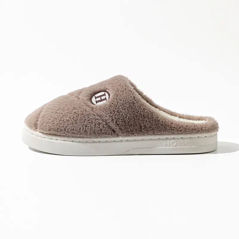 Pink Furry Winter Slippers with Non-Slip Sole - Image 7