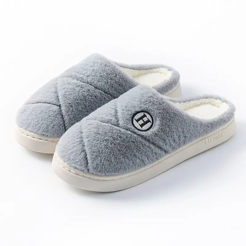 Pink Furry Winter Slippers with Non-Slip Sole - Image 4