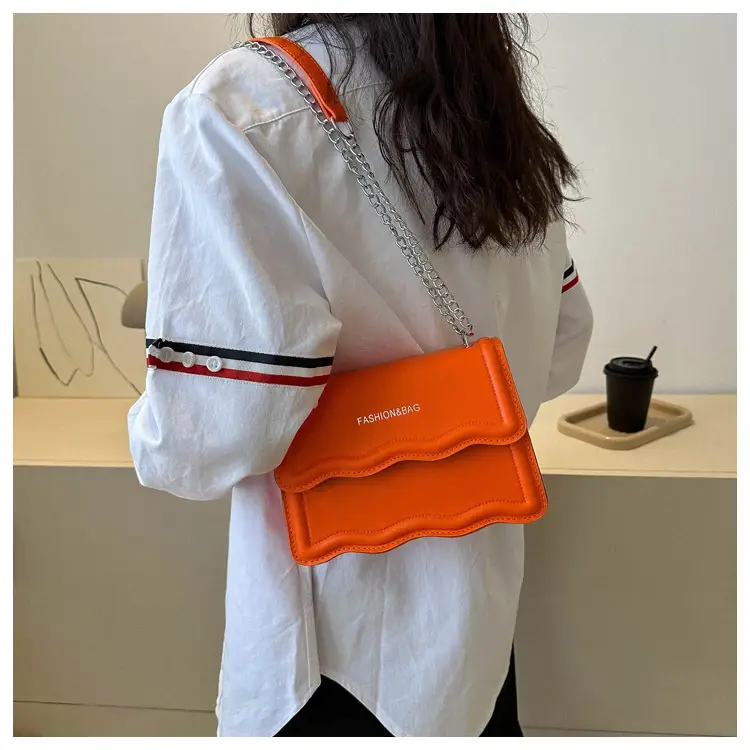Orange Wave Chain Crossbody Bag for Women 2025 — feature 13