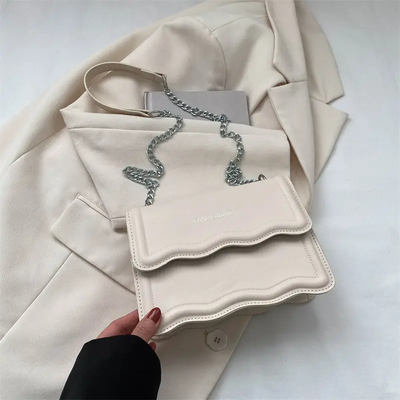 Orange Wave Chain Crossbody Bag for Women 2025 - Image 2