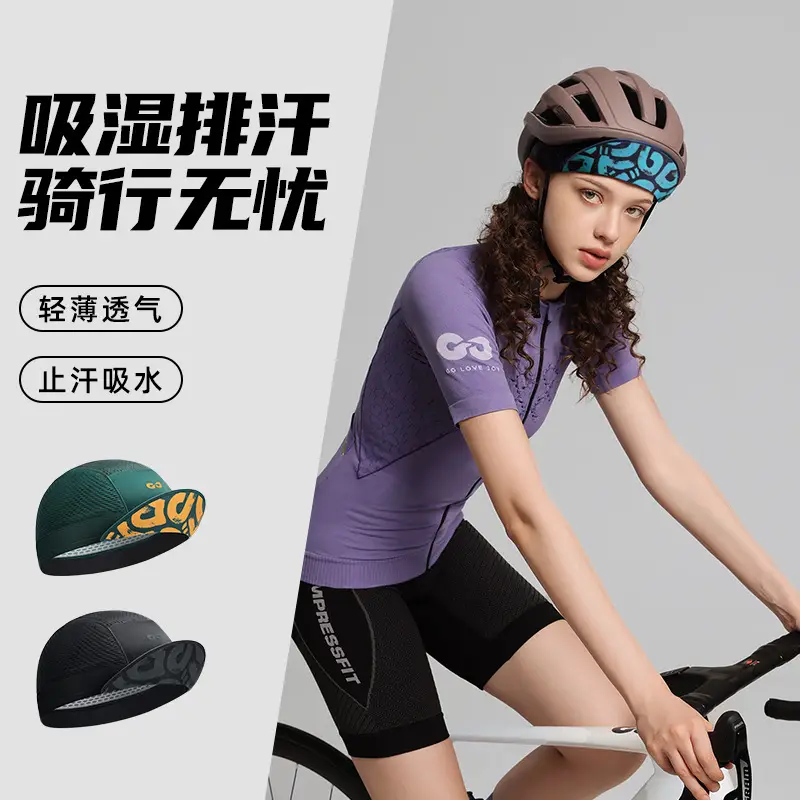 Waterproof Cycling Hat with Helmet Liner Blue - Image 6