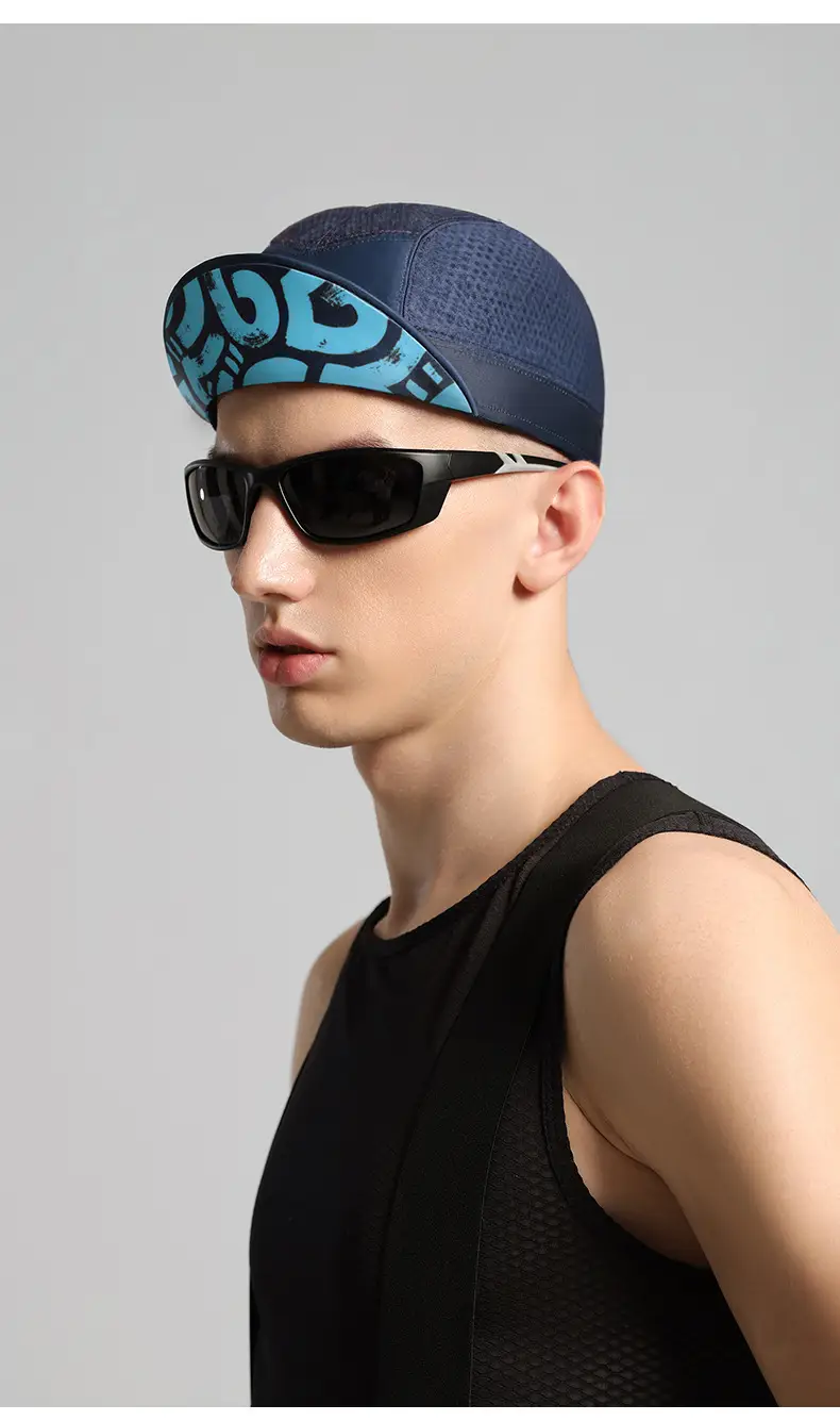 Waterproof Cycling Hat with Helmet Liner Blue — feature 13