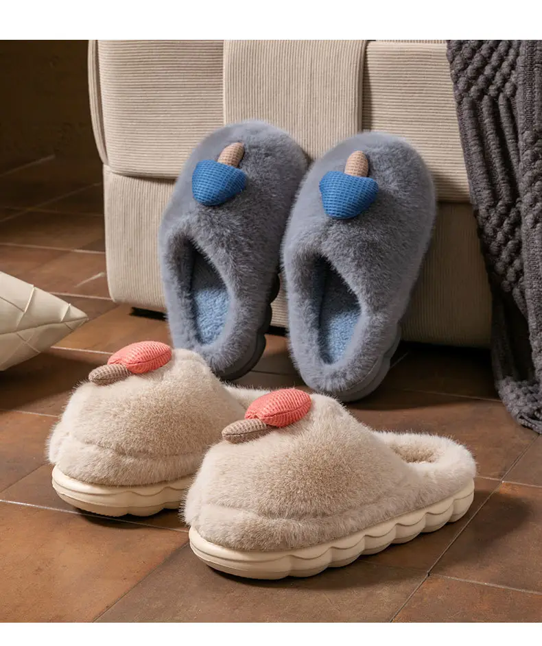 Cute Mushroom Slippers Women Winter Warm Cotton — feature 14