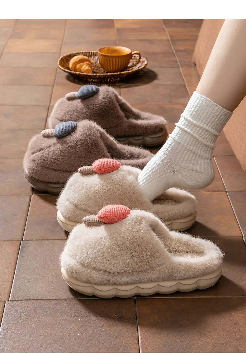 Cute Mushroom Slippers Women Winter Warm Cotton — feature 18
