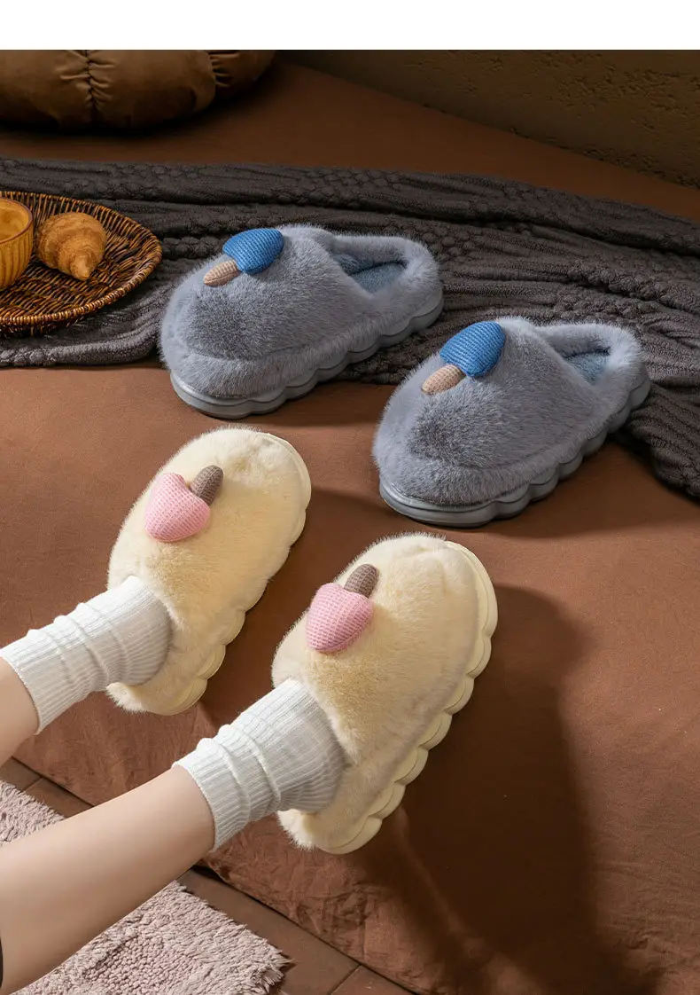 Cute Mushroom Slippers Women Winter Warm Cotton — feature 19