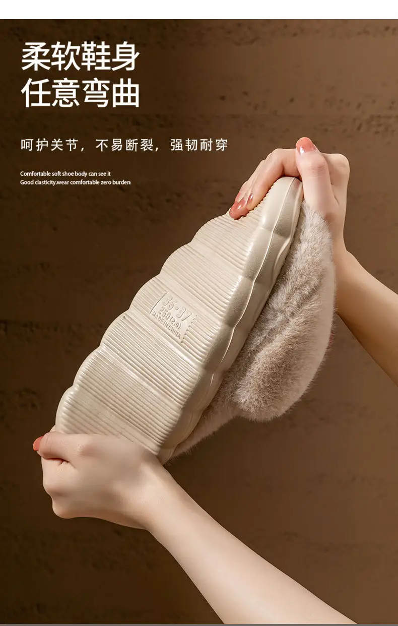 Cute Mushroom Slippers Women Winter Warm Cotton — feature 8