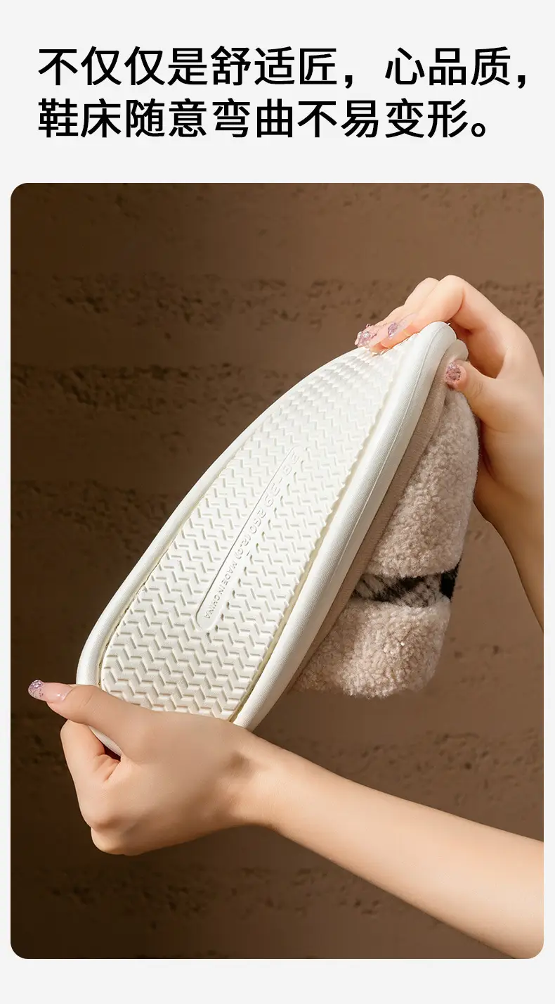 Women Bow Cotton Slippers Warm Winter Home — feature 11