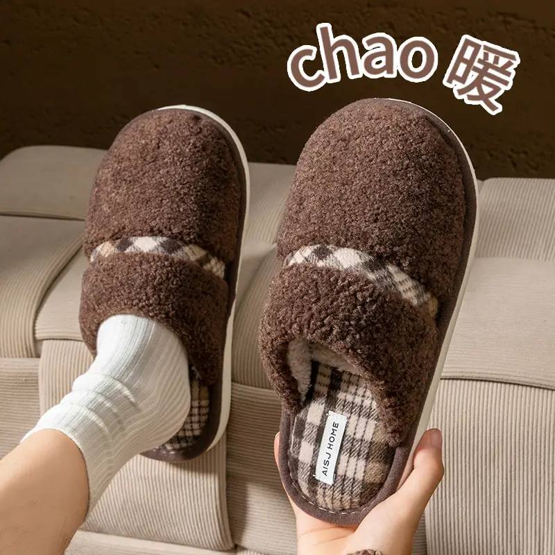 Women Bow Cotton Slippers Warm Winter Home