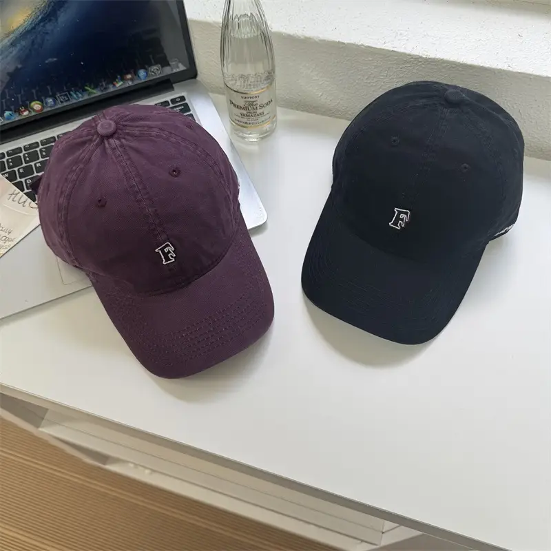 Vintage F Letter Cap for Women with Wide Brim - Image 12