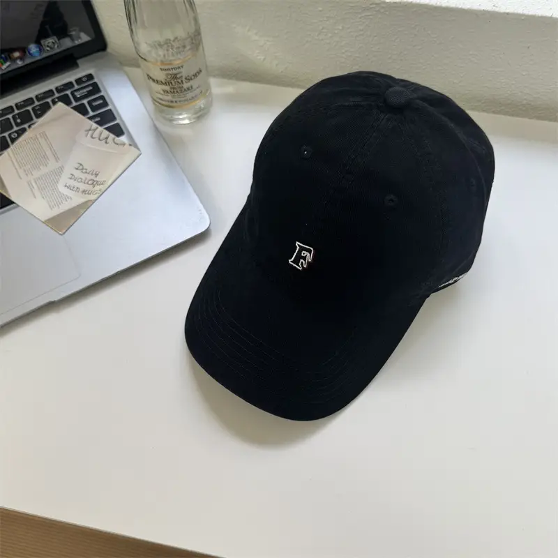 Vintage F Letter Cap for Women with Wide Brim - Image 2