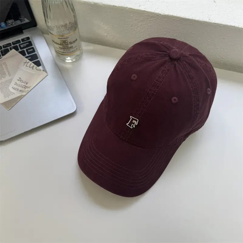 Vintage F Letter Cap for Women with Wide Brim - Image 7