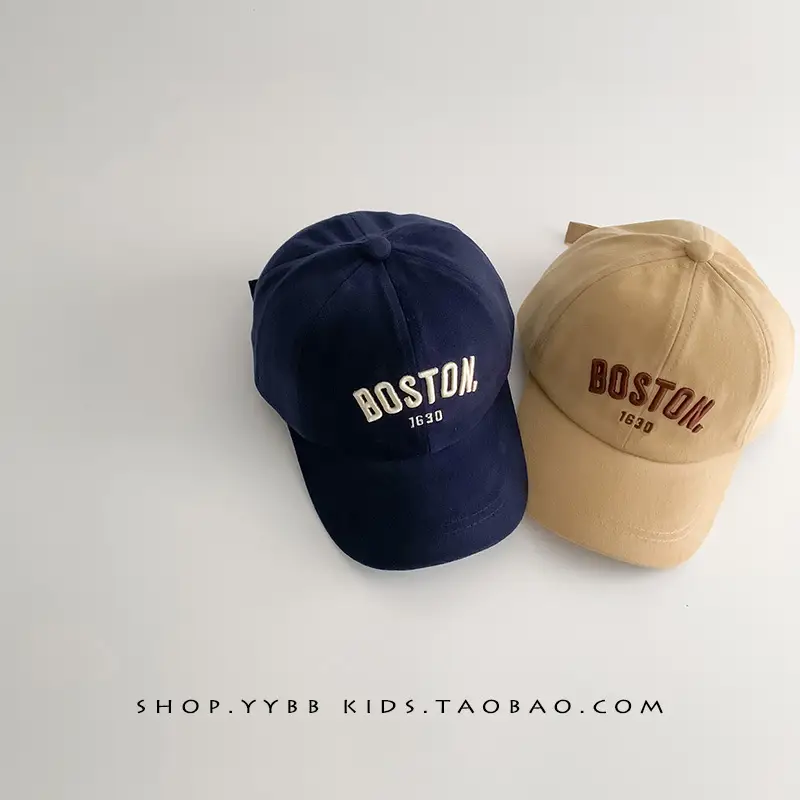 Boston 1980s Kids Baseball Cap Black - Image 10