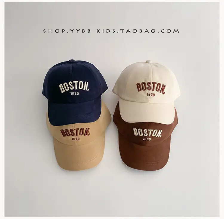 Boston 1980s Kids Baseball Cap Black — feature 1