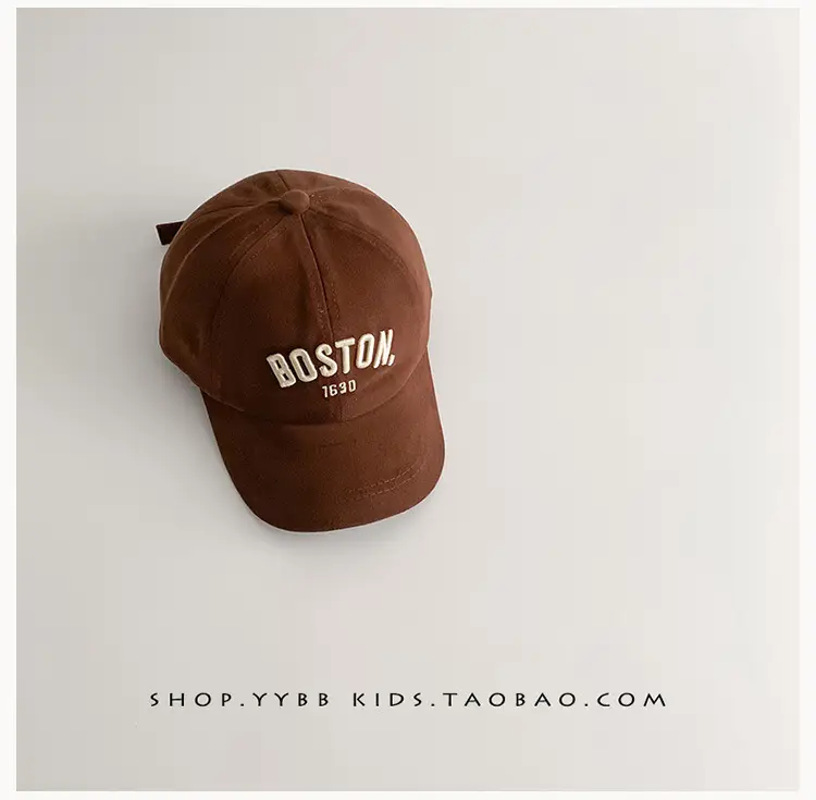 Boston 1980s Kids Baseball Cap Black — feature 10