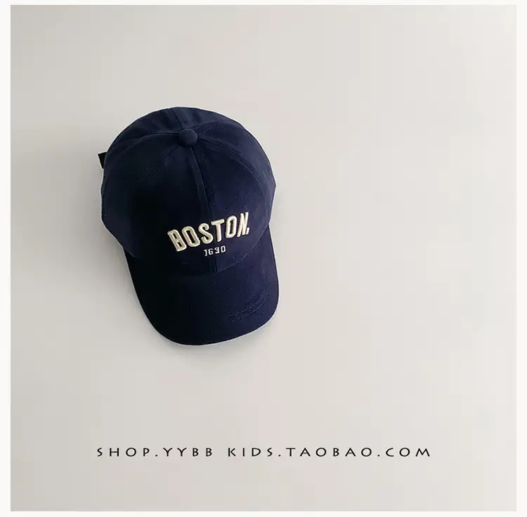 Boston 1980s Kids Baseball Cap Black — feature 11