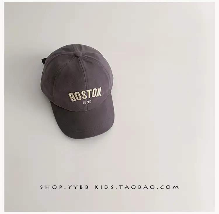 Boston 1980s Kids Baseball Cap Black — feature 13
