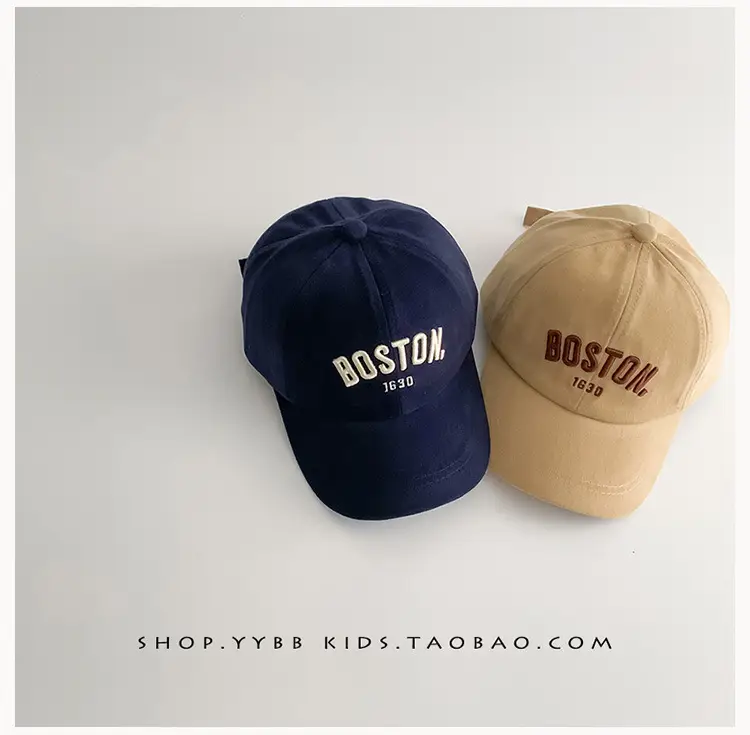 Boston 1980s Kids Baseball Cap Black — feature 4