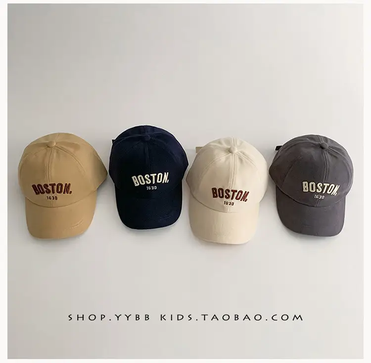 Boston 1980s Kids Baseball Cap Black — feature 7