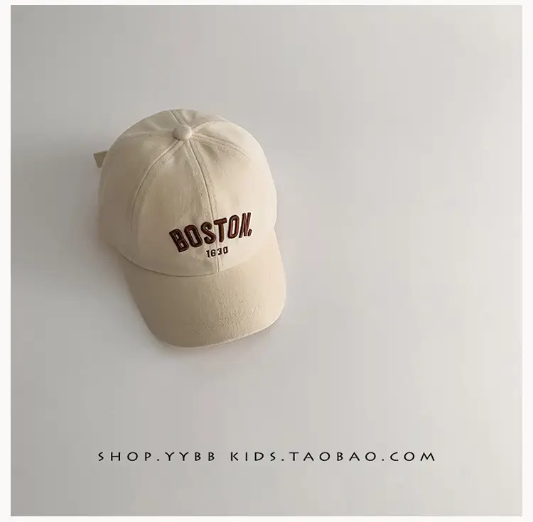 Boston 1980s Kids Baseball Cap Black — feature 8