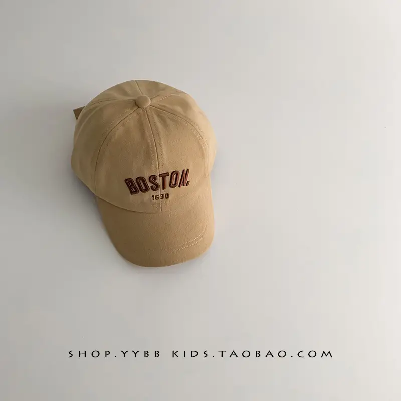 Boston 1980s Kids Baseball Cap Black - Image 2